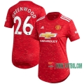 7-Futbol: Nuevas Primera Camisetas Manchester United Mason Greenwood #26 Mujer 2020-2021