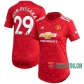 7-Futbol: Las Nuevas Primera Camisetas Manchester United Aaron Wan-Bissaka #29 Mujer 2020-2021