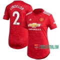 7-Futbol: La Nueva Primera Camisetas Manchester United Victor Lindelöf #2 Mujer 2020-2021