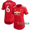 7-Futbol: La Nueva Primera Camisetas Manchester United Paul Pogba #6 Mujer 2020-2021