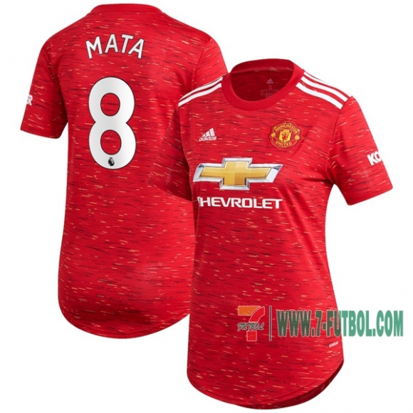 7-Futbol: Nuevas Primera Camisetas Manchester United Juan Mata #8 Mujer 2020-2021
