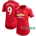 7-Futbol: Las Nuevas Primera Camisetas Manchester United Anthony Martial #9 Mujer 2020-2021