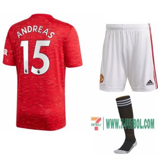 7-Futbol: La Nueva Primera Camiseta Manchester United Andreas Pereira #15 Niño 2020-2021