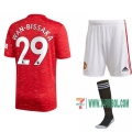 7-Futbol: Nuevas Primera Camiseta Manchester United Aaron Wan-Bissaka #29 Niño 2020-2021