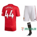 7-Futbol: La Nueva Primera Camiseta Manchester United Tahith Chong #44 Niño 2020-2021