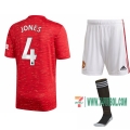 7-Futbol: Compras Nueva Primera Camiseta Manchester United Phil Jones #4 Niño 2020-2021