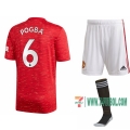7-Futbol: Compras Nueva Primera Camiseta Manchester United Paul Pogba #6 Niño 2020-2021