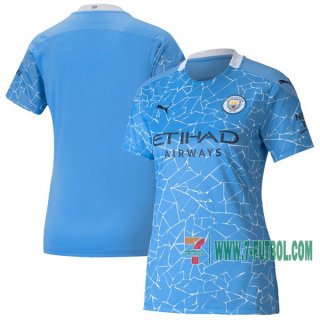 7-Futbol: La Nueva Primera Camisetas Manchester City Mujer 2020-2021 Personalizadas