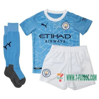 7-Futbol: Nuevas Primera Camiseta Manchester City Niño 2020-2021 Personalizadas