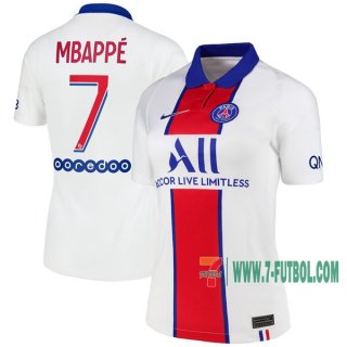 7-Futbol: Las Nuevas Segunda Camisetas Psg Paris Saint Germain Mbappé #7 Mujer 2020-2021