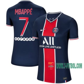 7-Futbol: Nuevas Primera Camisetas Psg Paris Saint Germain Mbappé #7 Mujer 2020-2021