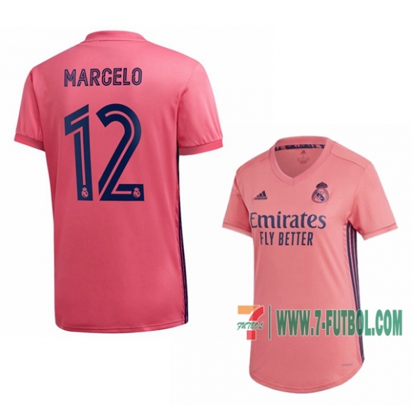 7-Futbol: Nuevas Segunda Camisetas Real Madrid Marcelo Vieira Da Silva #12 Mujer 2020-2021
