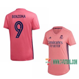 7-Futbol: La Nueva Segunda Camisetas Real Madrid Karim Benzema #9 Mujer 2020-2021