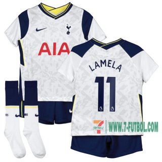 7-Futbol: Las Nuevas Primera Camiseta Tottenham Hotspur David Lamela #11 Niño 2020-2021