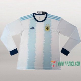 7-Futbol: Primera Camiseta Futbol Argentina Manga Larga Hombre Personalizadas 2019/2020