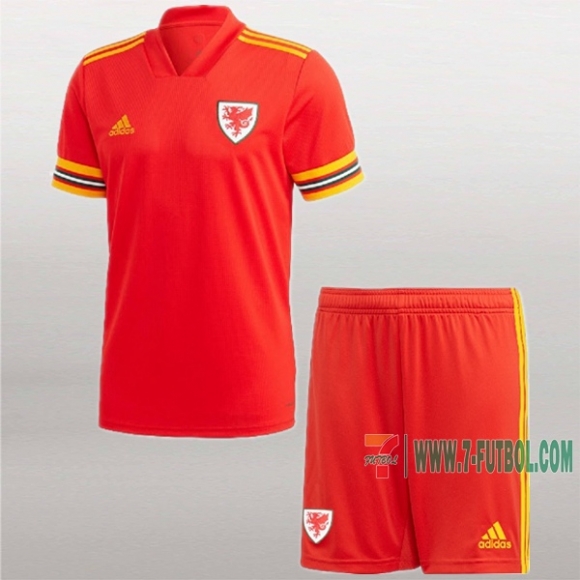 7-Futbol: Primera Camiseta Gales Niño Con Tu Nombre Eurocopa 2020/2021