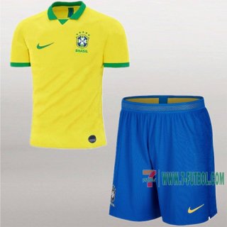 7-Futbol: Primera Camiseta Brasil Niño Personalizadas 2019/2020