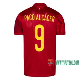 7-Futbol: Las Nuevas Primera Camisetas De Futbol Espana Paco Alcacer #9 Hombre Eurocopa 2020-2021