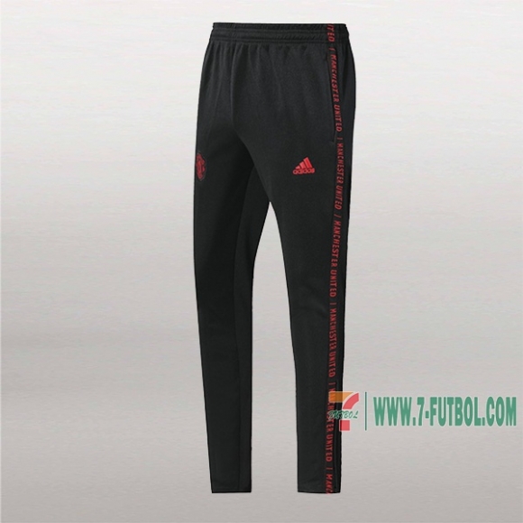 7-Futbol: La Nueva Pantalon Largo Entrenamiento Futbol Manchester United Negra/Roja 2019 2020