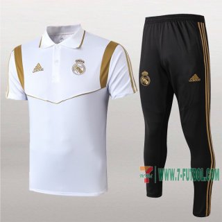 7-Futbol: Las Nuevas Polo Y Pantalones Del Real Madrid Manga Corta Blancas/Amarilla 2019/2020