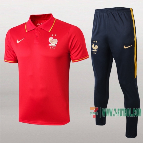 7-Futbol: La Nueva Polo Y Pantalones Del Francia Manga Corta Roja 2019/2020