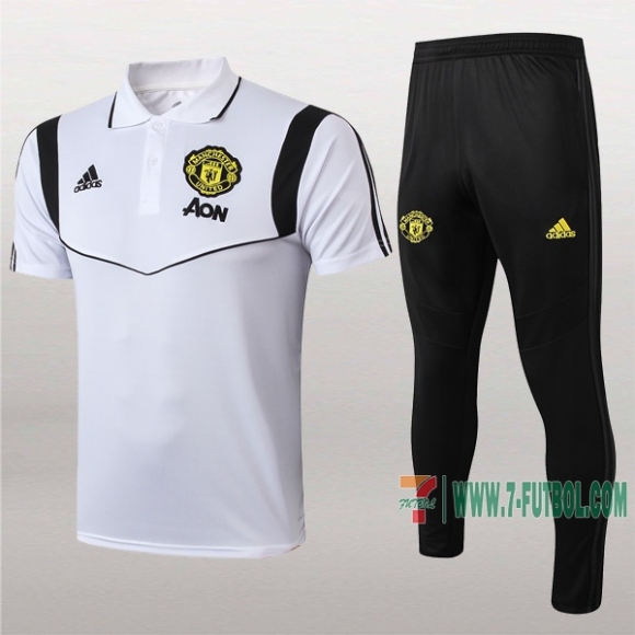 7-Futbol: Las Nuevas Polo Y Pantalones Del Manchester United Manga Corta Blancas/Negra 2019/2020 7-Futbol: Las Nuevas Polo Y Pantalones Del Manchester United Manga Corta Blancas/Negra 2019/2020
