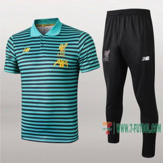 7-Futbol: La Nueva Polo Y Pantalones Del Fc Liverpool Rayado Manga Corta Verde 2019/2020