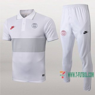 7-Futbol: La Nueva Polo Y Pantalones Del Paris Psg Manga Corta Blancas Gris 2020/2021