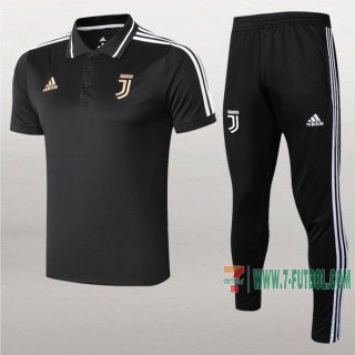 7-Futbol: La Nueva Polo Y Pantalones Del Juventus Manga Corta Negra/Blancas 2019/2020