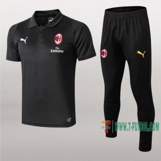 7-Futbol: La Nueva Polo Y Pantalones Del Ac Milan Manga Corta Negra 2019/2020