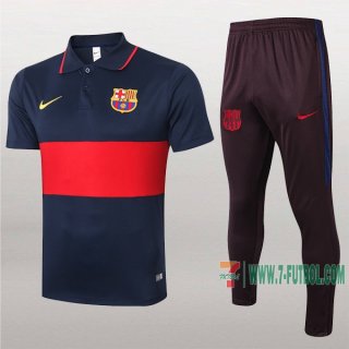 7-Futbol: La Nueva Polo Y Pantalones Del Barcelona Fc Manga Corta Azul Roja 2020/2021