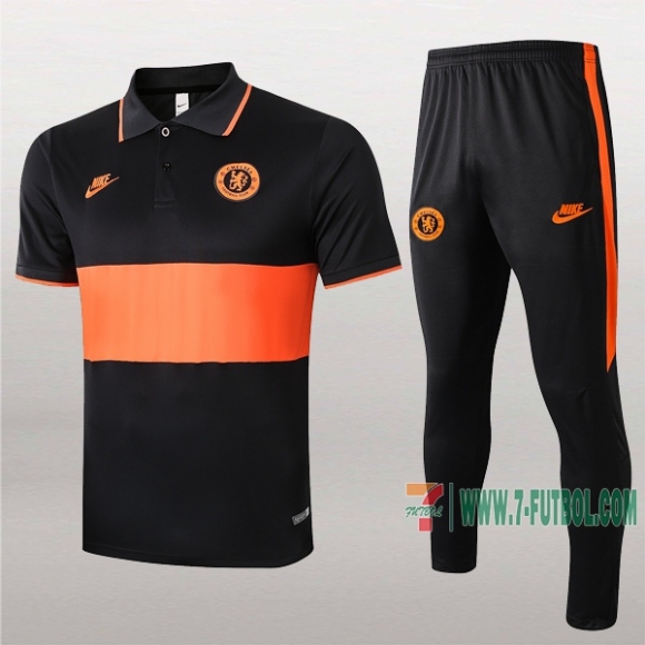 7-Futbol: La Nueva Polo Y Pantalones Del Fc Chelsea Manga Corta Naranja 2020/2021