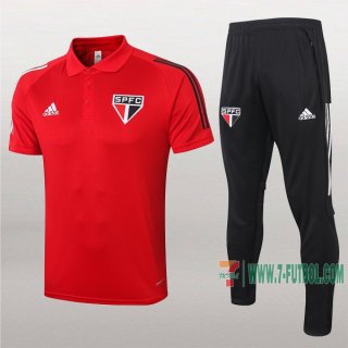 7-Futbol: Las Nuevas Polo Y Pantalones Del Sao Paulo Fc Manga Corta Roja 2020/2021