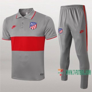 7-Futbol: Las Nuevas Polo Y Pantalones Del Atletico Madrid Manga Corta Gris Roja 2020/2021