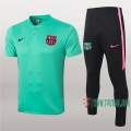 7-Futbol: Las Nuevas Polo Y Pantalones Del Barcelona Fc Manga Corta Verde 2020/2021