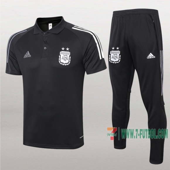 7-Futbol: La Nueva Polo Y Pantalones Del Argentina Manga Corta Negra 2020/2021