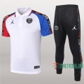 7-Futbol: La Nueva Polo Y Pantalones Del Paris Psg Jordan Manga Corta Blancas Azul Roja 2020/2021