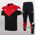 7-Futbol: La Nueva Polo Y Pantalones Del Ac Milan Manga Corta Negra Roja 2020/2021