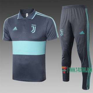 7-Futbol: La Nueva Polo Del Juventus Futbol Manga Corta Gris-Azul C410# 2020 2021 Venta Caliente