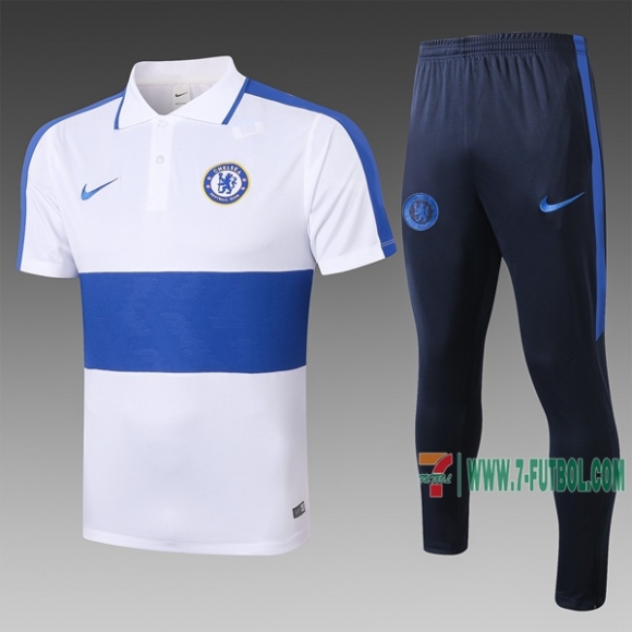 7-Futbol: Las Nuevas Polo Del Chelsea Futbol Manga Corta Blancas-Azul C411# 2020 2021 Venta Caliente