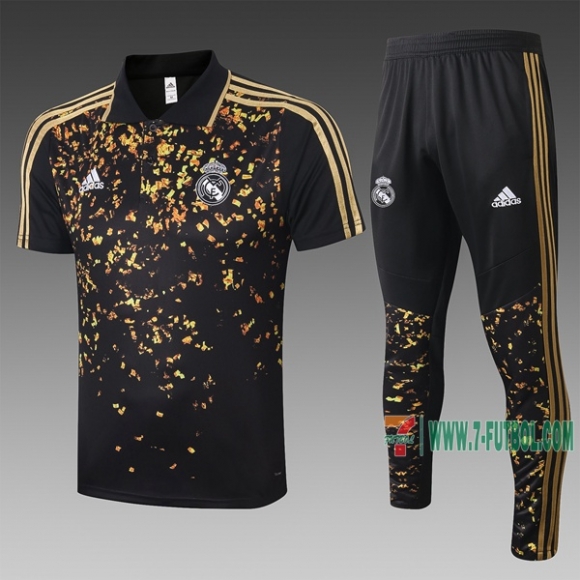 7-Futbol: La Nueva Polo Del Real Madrid Futbol Manga Corta Negra C412# 2020 2021 Venta Caliente