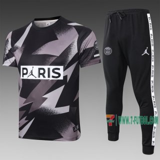 7-Futbol: La Nueva Polo Del Psg Paris Saint Germain Futbol Manga Corta Gris-Negra C418# 2020 2021