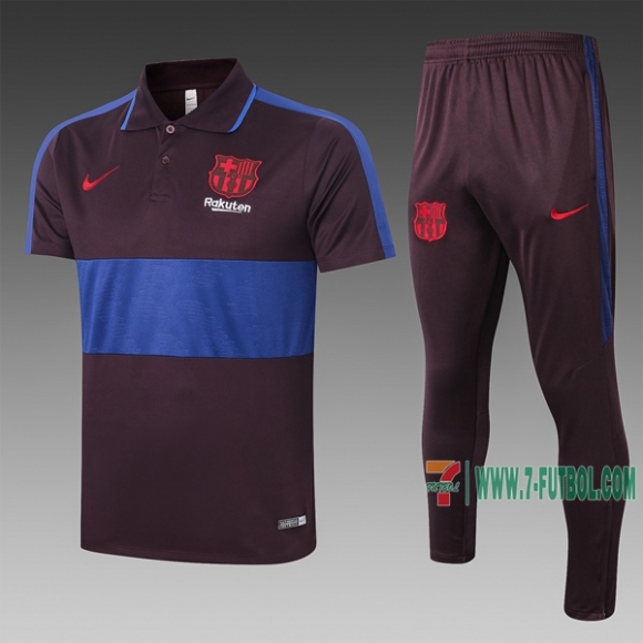 7-Futbol: Las Nuevas Polo Del Barcelona Futbol Manga Corta Castano - Azul C419# 2020 2021 Venta Caliente