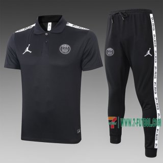 7-Futbol: Las Nuevas Polo Del Psg Paris Saint Germain Futbol Manga Corta Negra C425# 2020 2021