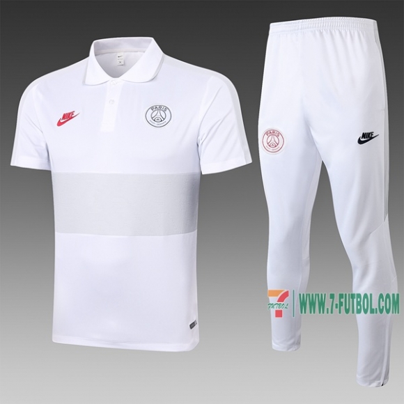 7-Futbol: La Nueva Polo Del Psg Paris Saint Germain Futbol Manga Corta Blancas - Gris C428# 2020 2021