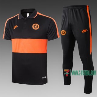 7-Futbol: La Nueva Polo Del Chelsea Futbol Manga Corta Negra - Naranja C430# 2020 2021 Venta Caliente