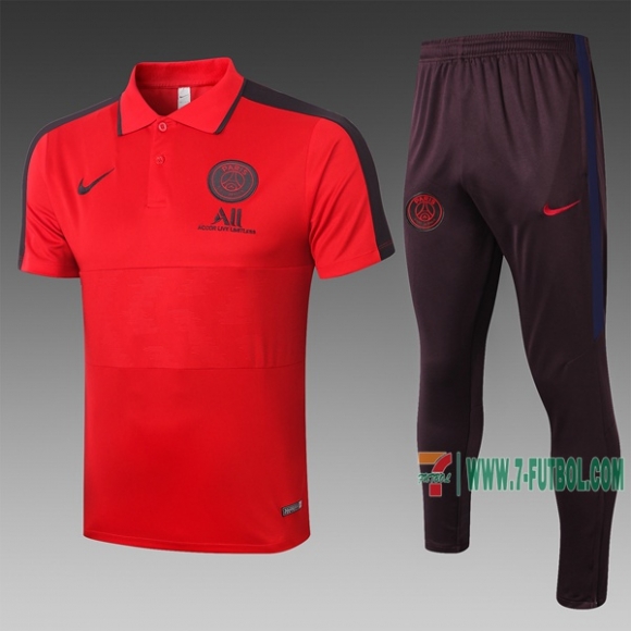 7-Futbol: Las Nuevas Polo Del Psg Paris Saint Germain Futbol Manga Corta Roja C442# 2020 2021