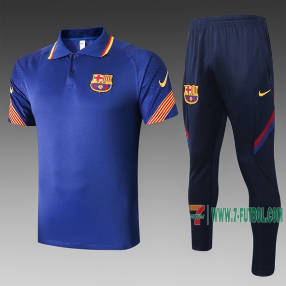 7-Futbol: La Nueva Polo Del Barcelona Futbol Manga Corta Azul C491# 2020 2021 Venta Caliente