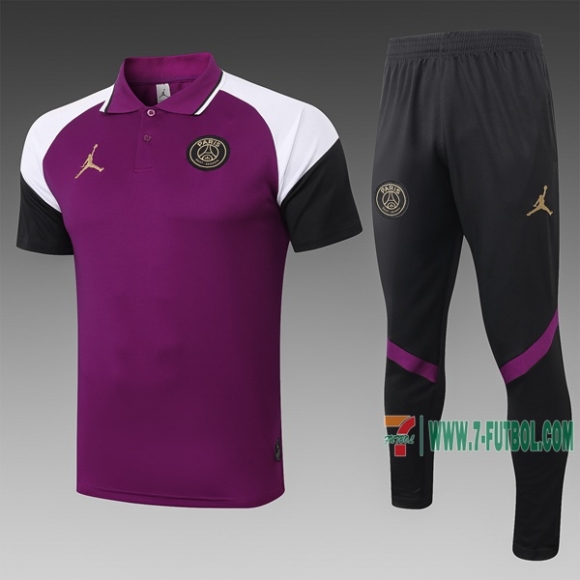 7-Futbol: Las Nuevas Polo Del Air Jordan Futbol Manga Corta Purpura C498# 2020 2021