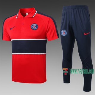 7-Futbol: La Nueva Polo Del Psg Paris Saint Germain Futbol Manga Corta Roja - Azul Marino C499# 2020 2021